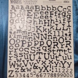 Black Alphabet Scrapbook Stickers
